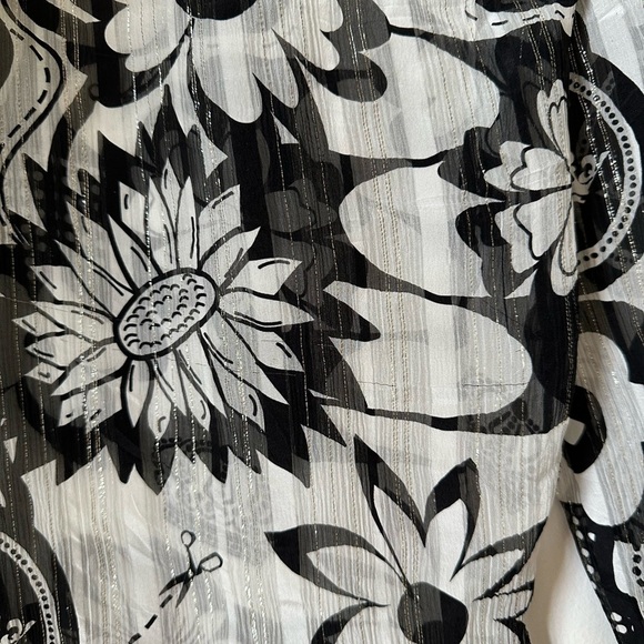 Amir Slama 100% Silk Floral Wide Leg Sheer Pants Size XS - Picture 11 of 11